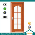 Fiberglass/Glass Wooden Full Lite Interior Door for Hotel Project